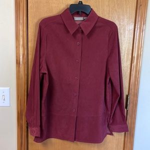 Women’s Croft & Barrow faux suede button down